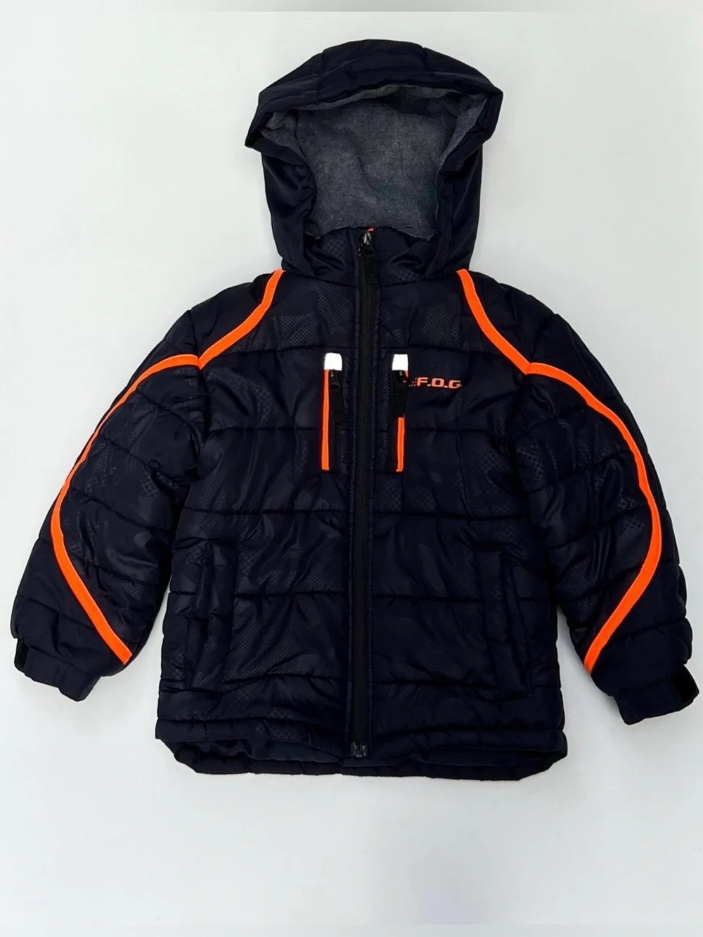 USED! London Fog Boys'  Camo Puffer Jacket Navy 5/6